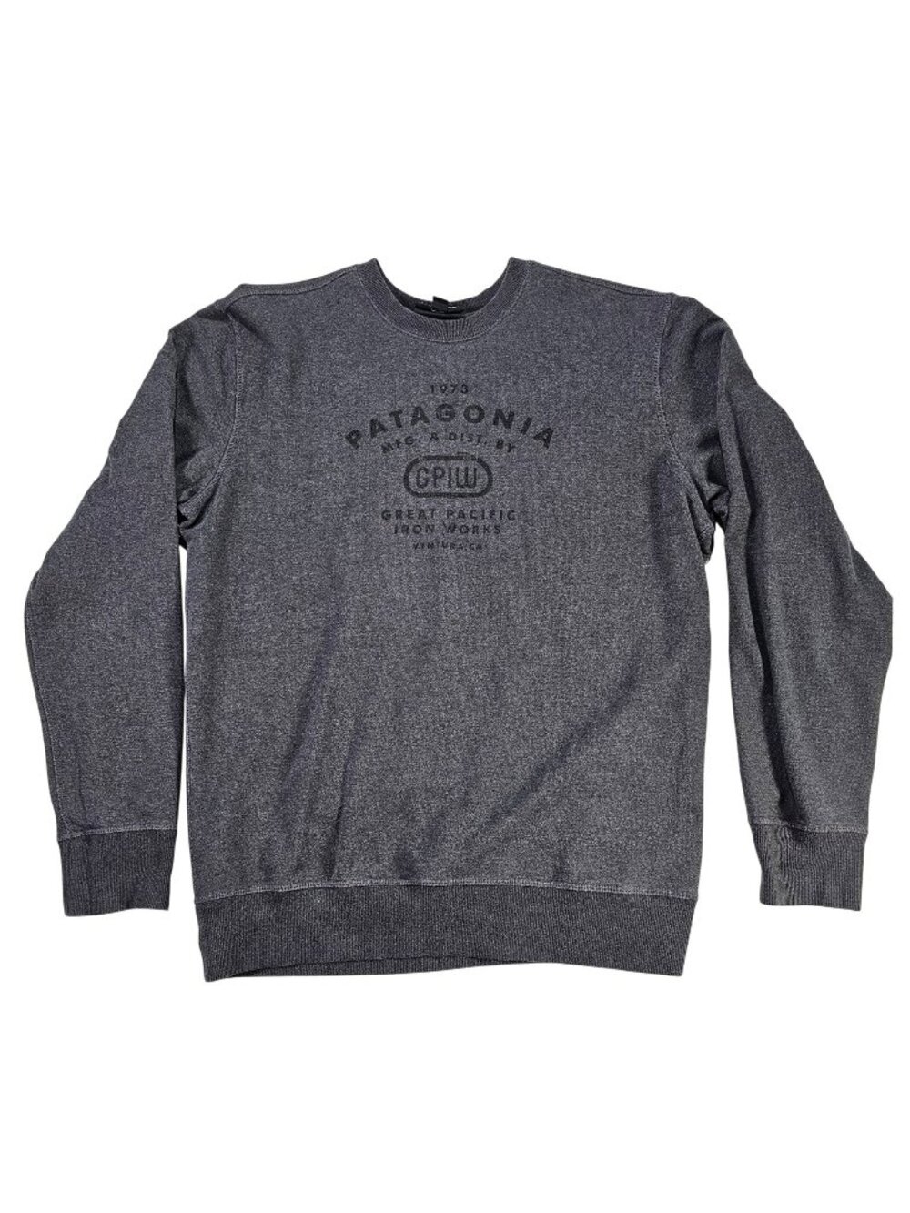 Patagonia Crewneck Sweatshirt Men's Size M Gray Great Pacific Iron Works